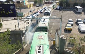 ۵۰ اتوبوس از قم به مرز مهران اعزام شد