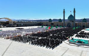 مراسم نمادین «عهد سربازی و تجدید بیعت» نیرو‌های مسلح در مسجد جمکران